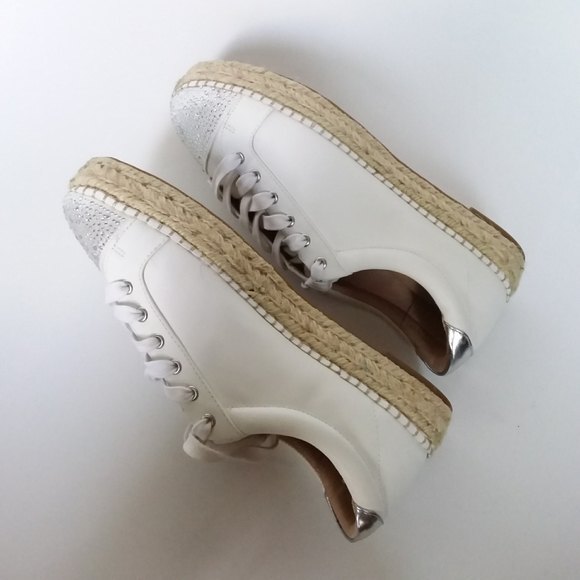 INC International Concepts  White Eliza Sneakers Espadrille Platform 10 - Picture 5 of 12
